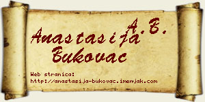 Anastasija Bukovac vizit kartica